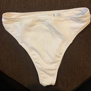 White high waisted bikini bottoms